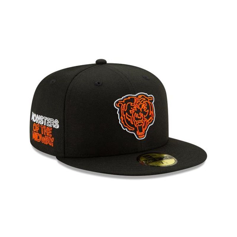 NFL Chicago Bears Official Draft 59Fifty Fitted (FZO2983) - Black New Era Caps